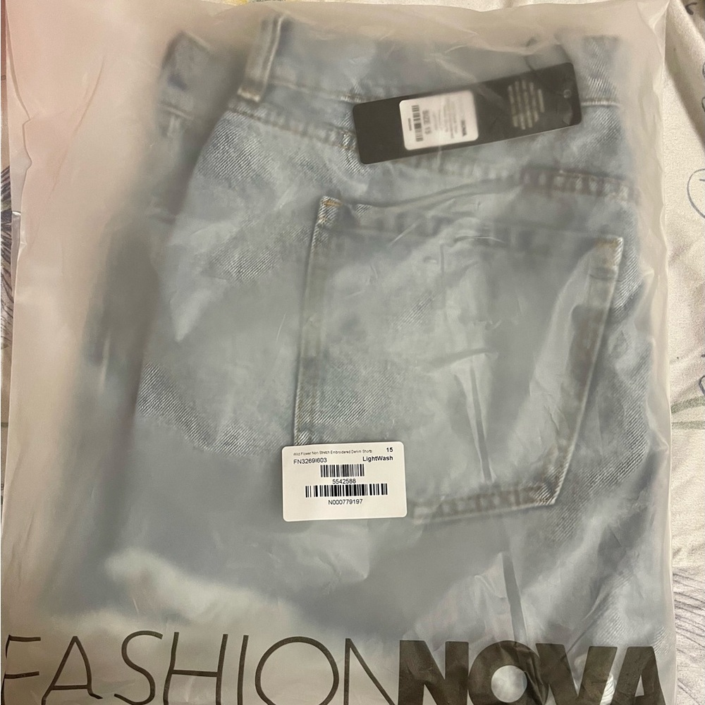 Fashion Nova Light Blue Jean Shorts